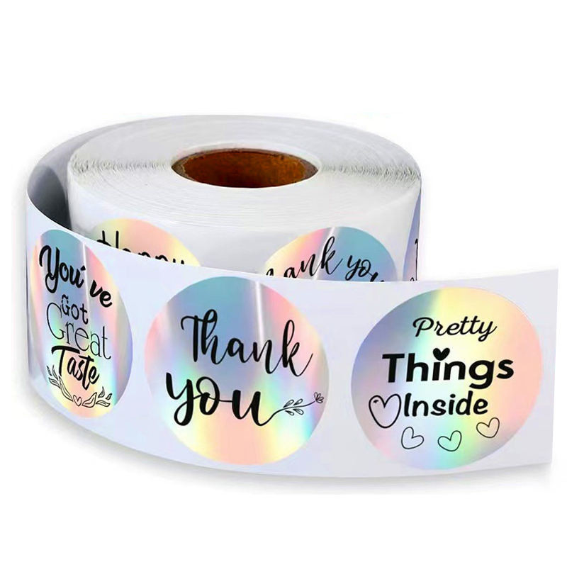 Rainbow Flower Printing Adhesive Sticker Label For Greeting Cards Gift Wraps Mailers Bag