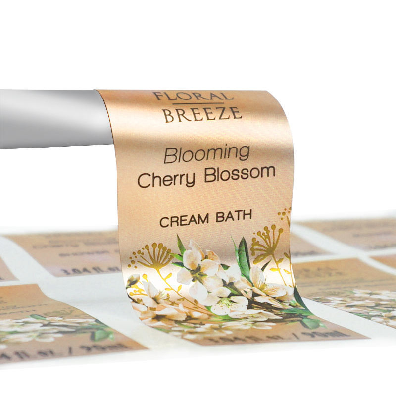 Custom Adhesive Hair Oil Bottle Labels With Waterproof Material And Metallic Effect