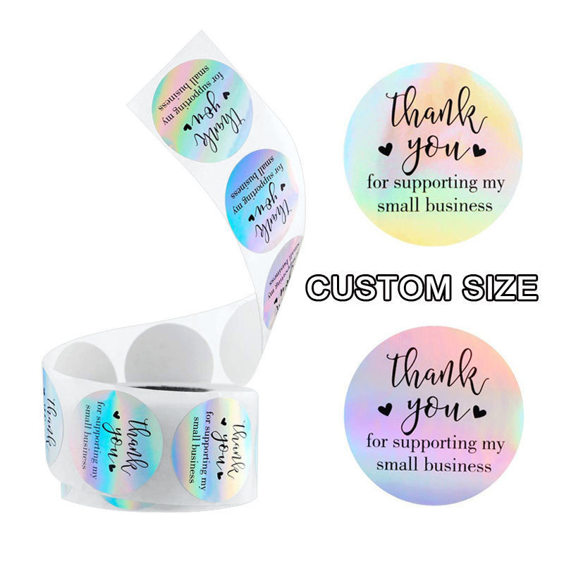 Rainbow Flower Printing Adhesive Sticker Label For Greeting Cards Gift Wraps Mailers Bag