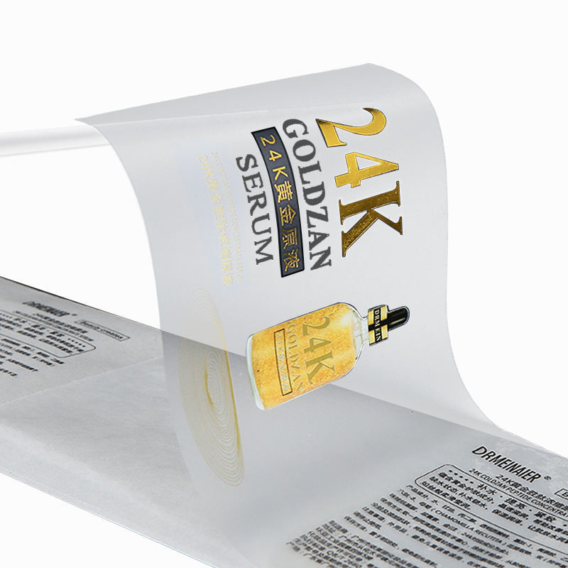 Custom Adhesive Hair Oil Bottle Labels With Waterproof Material And Metallic Effect