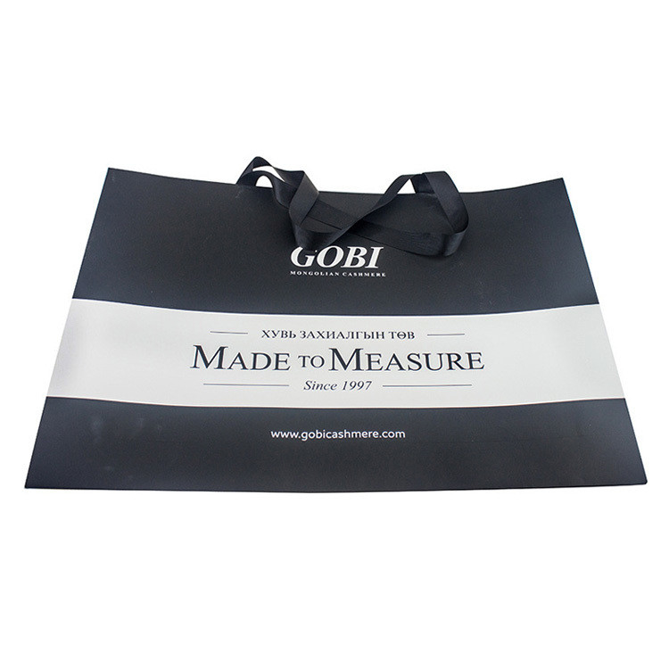 Custom Printed Shopping Paper Bag Hot Stamping Luxury Shopping Paper Bag
