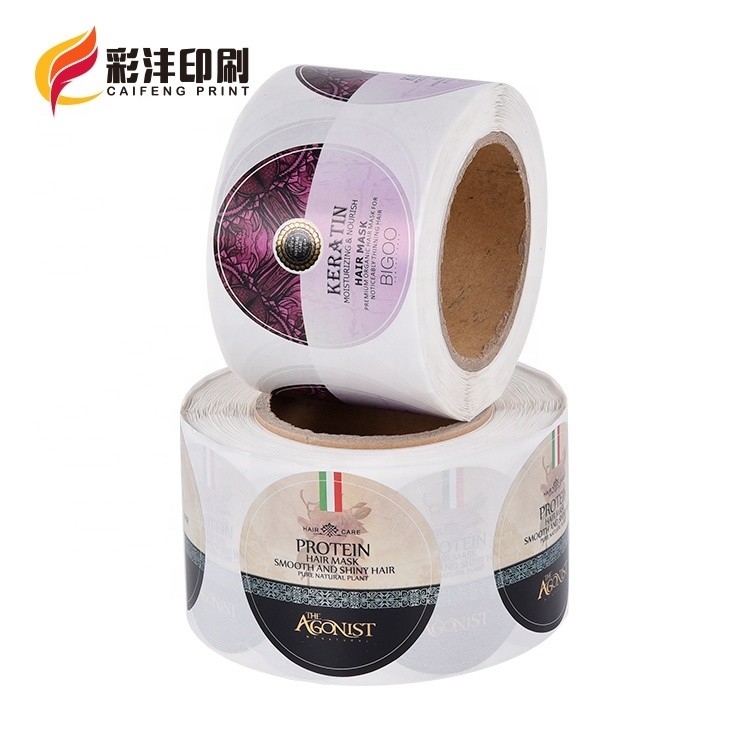 Vinyl Cosmetic Bottle Adhesive Sticker Label Custom Logo CMYK Matte Label Sticker
