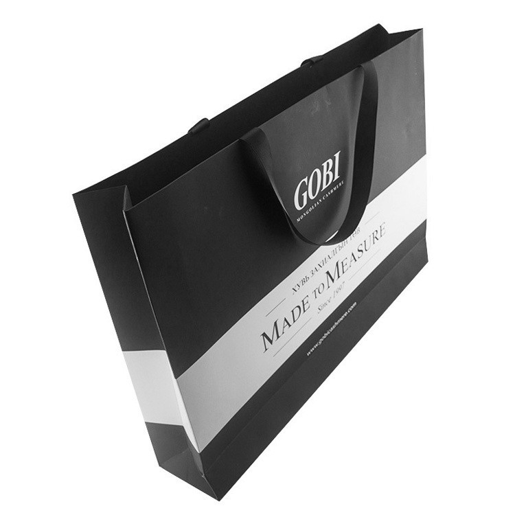 Custom Printed Shopping Paper Bag Hot Stamping Luxury Shopping Paper Bag