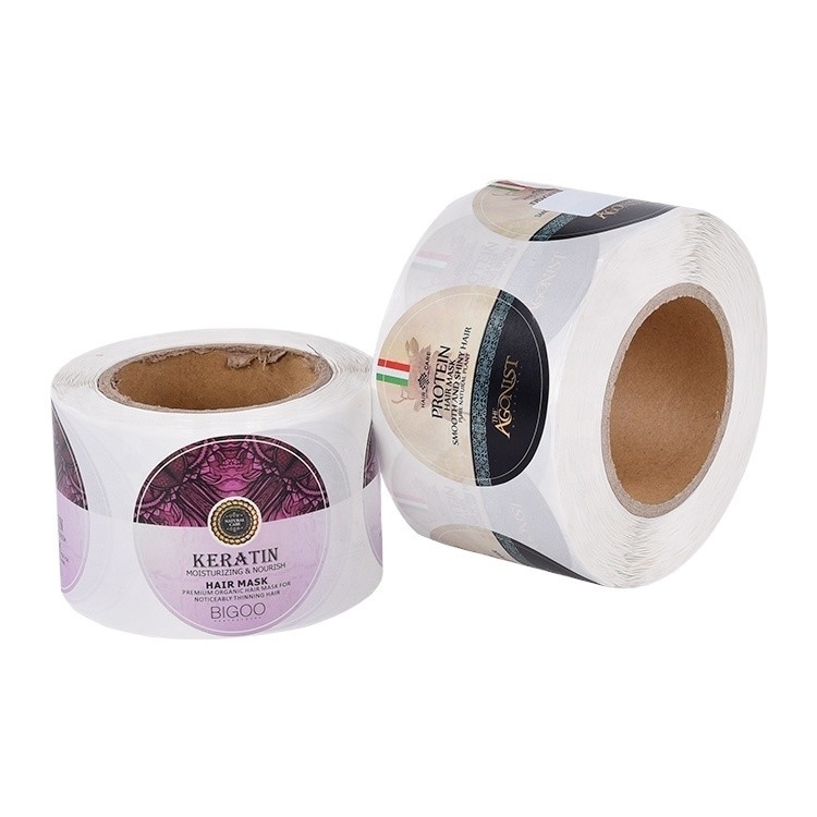 Vinyl Cosmetic Bottle Adhesive Sticker Label Custom Logo CMYK Matte Label Sticker