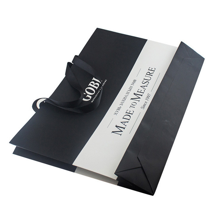 Custom Printed Shopping Paper Bag Hot Stamping Luxury Shopping Paper Bag