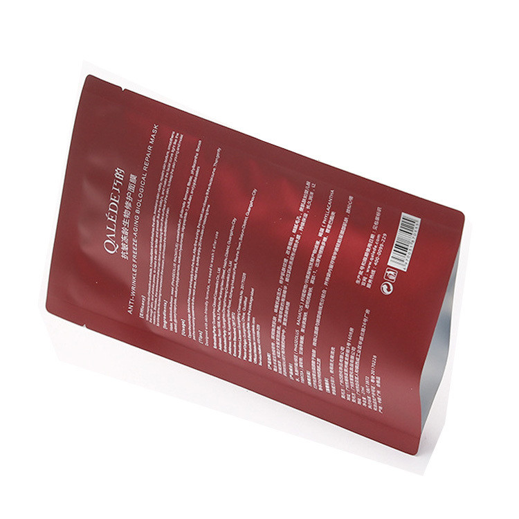 Three Sided Seal Facial Mask Aluminum Foil Bag For Small Sample Skin Care Lotion