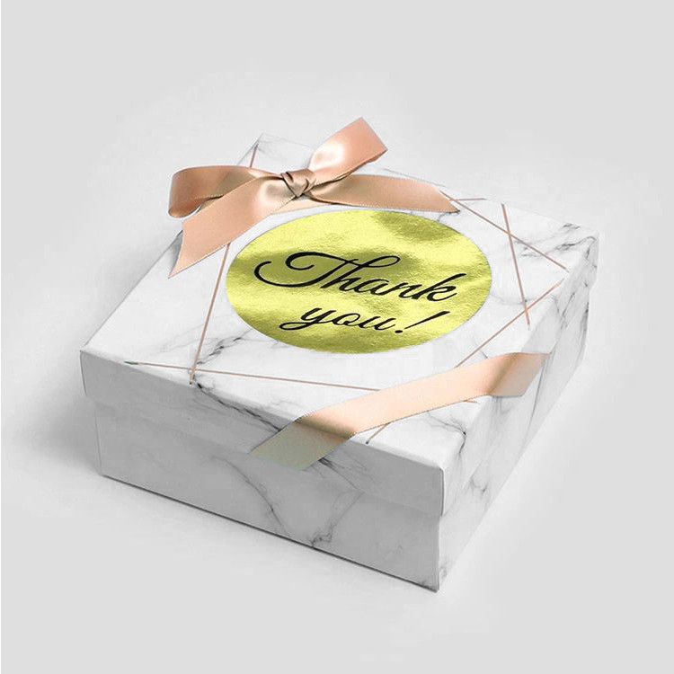 Custom Self Adhesive Vinyl Stickers 1 Inch / 2.5 Inch Thank You Sticker Label