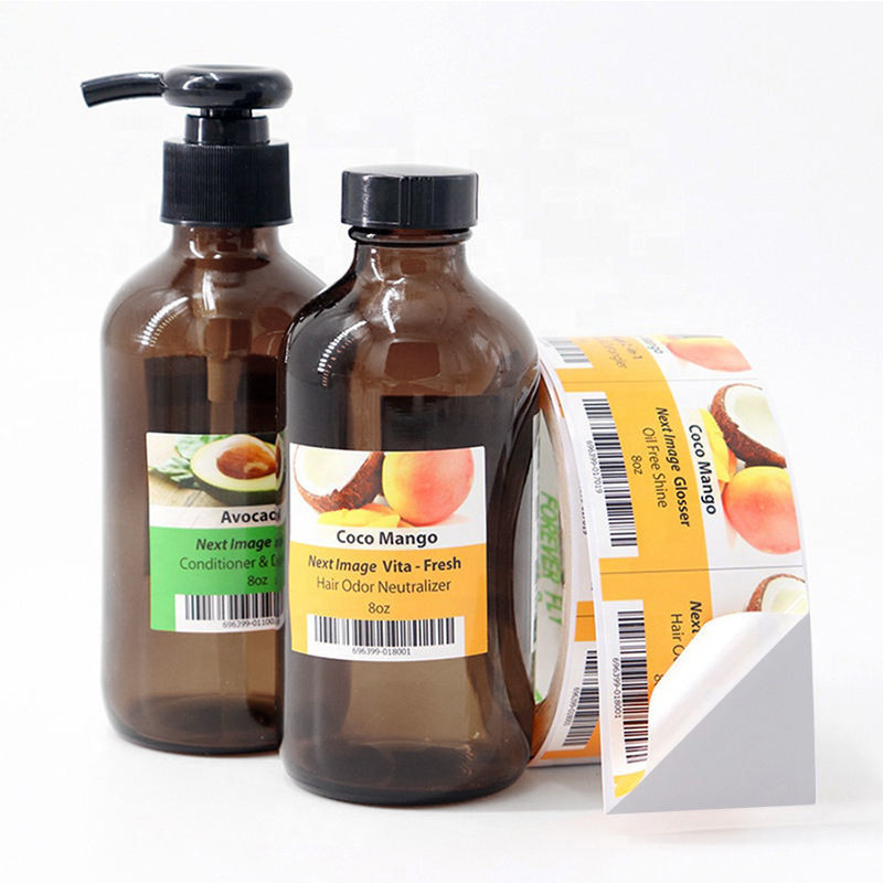 Customized Adhesive Sticker Label Waterproof For Vinyl Cosmetic Bottles