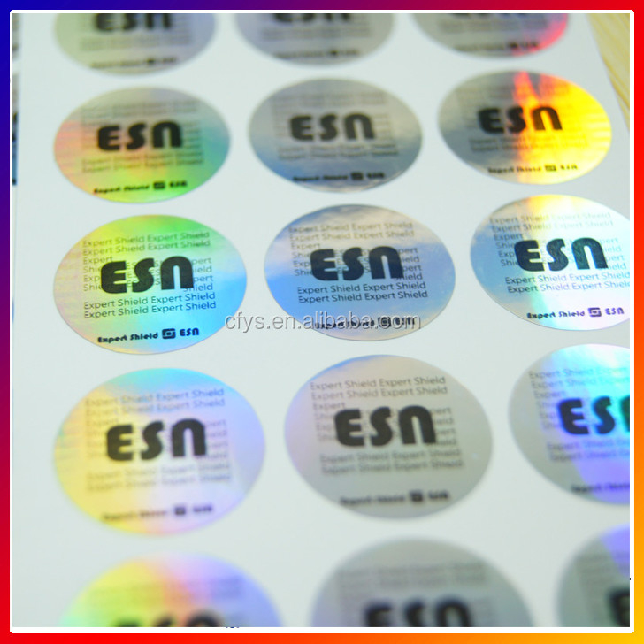 Holographic Anti Radar Adhesive Sticker Label Customized For Chemical Industry