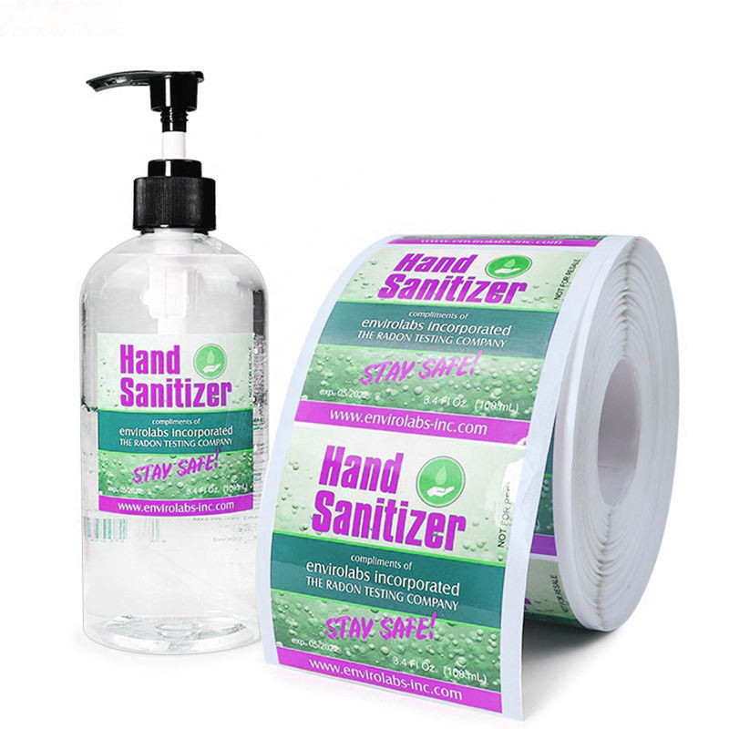 Customized Adhesive Sticker Label Waterproof For Vinyl Cosmetic Bottles