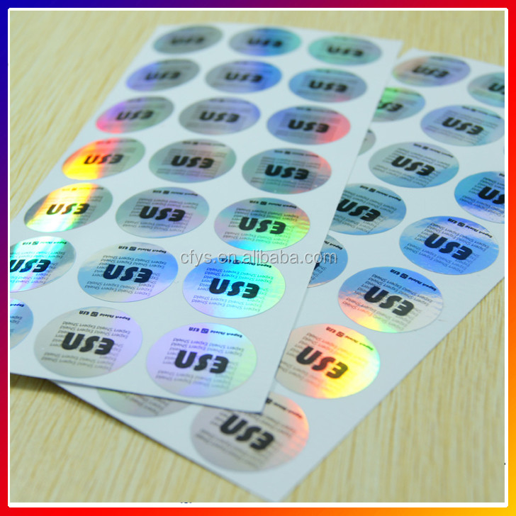 Holographic Anti Radar Adhesive Sticker Label Customized For Chemical Industry