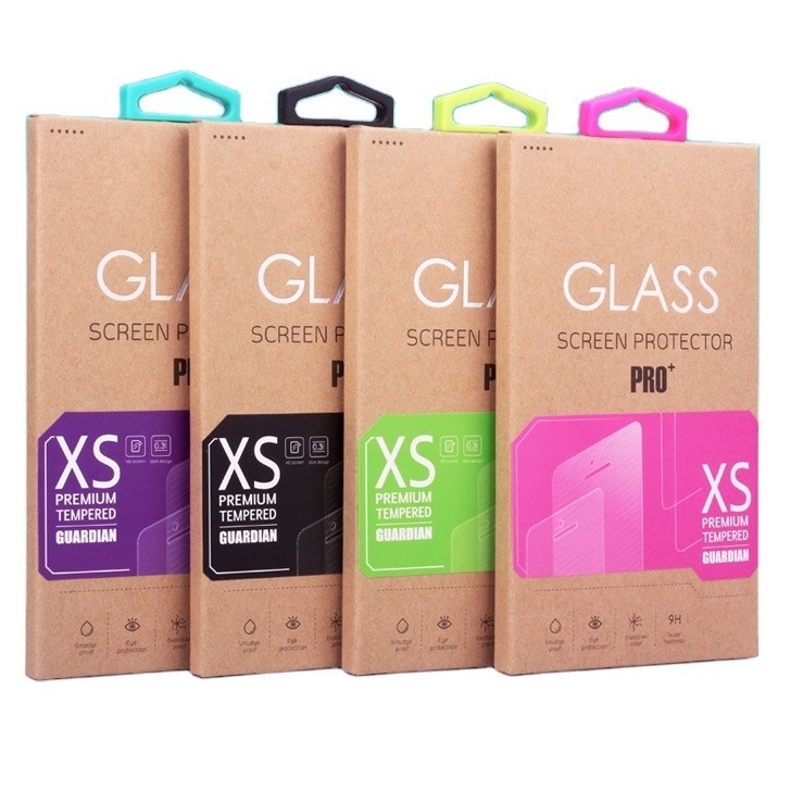 Varnishing Art Paper Tempered Glass Packing Box for Custom Retail Screen Protector Package