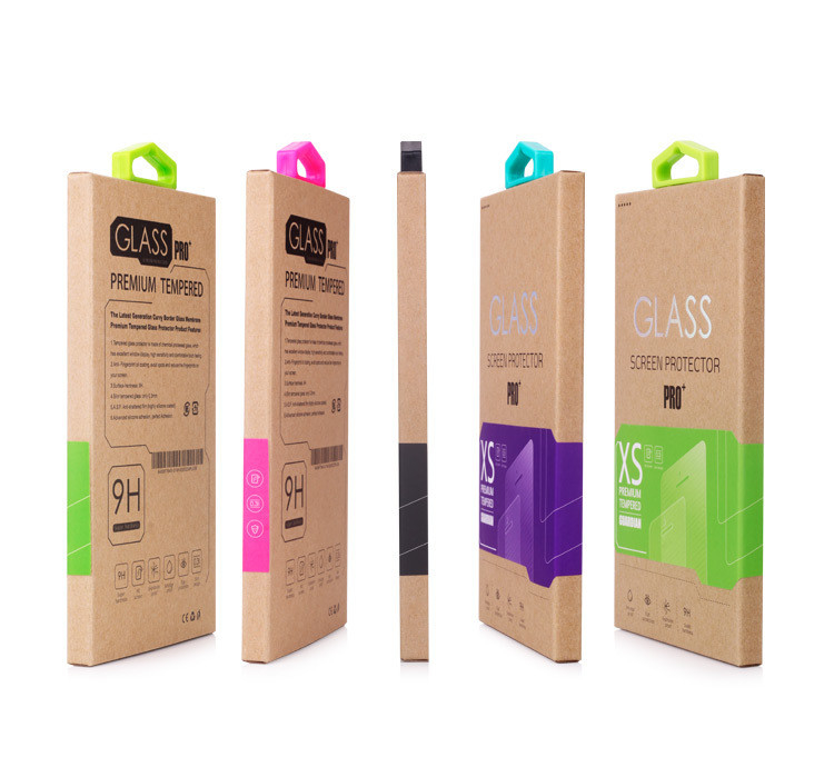 Varnishing Art Paper Tempered Glass Packing Box for Custom Retail Screen Protector Package