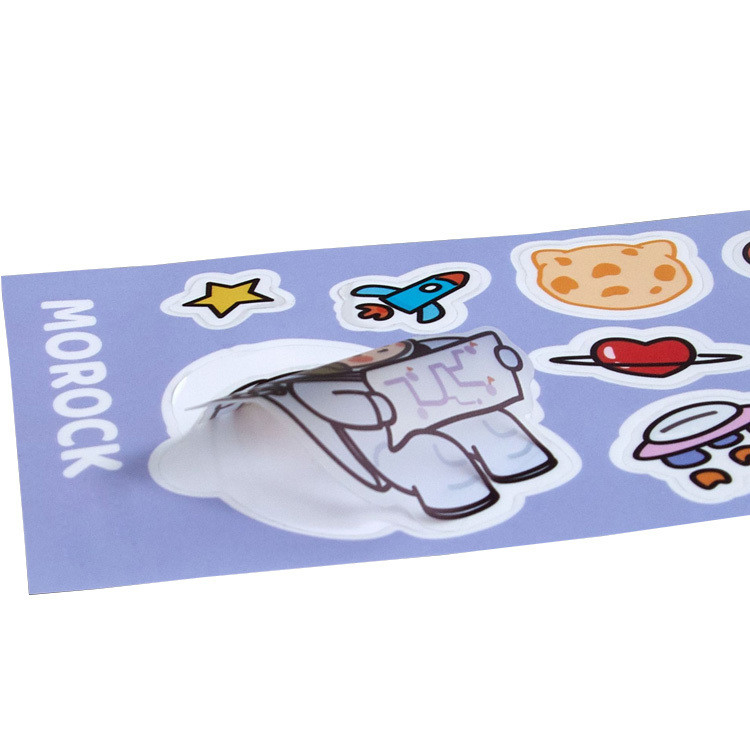Waterproof Special Shaped Adhesive Sticker Label Custom Embossed Sticker Labels
