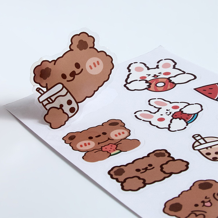 Waterproof Special Shaped Adhesive Sticker Label Custom Embossed Sticker Labels