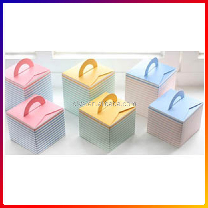 Custom Gift Mini Cake Paper Handle Box for Wedding Celebrations Other Gift Craft