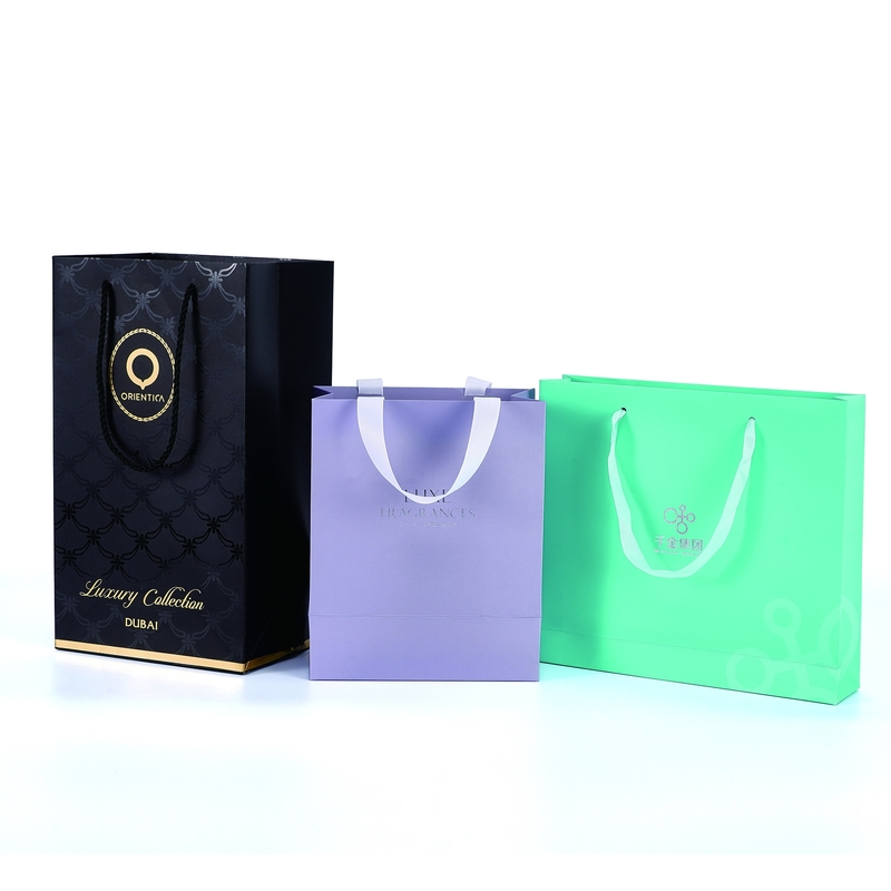 Custom Paper Cardboard Shopping Bags With Your Own Logo Offset Printing