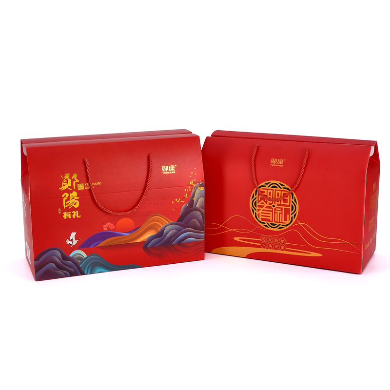 Custom Logo Printing Rigid Cardboard Bags Luxury Bag Style Gift Box With Handle