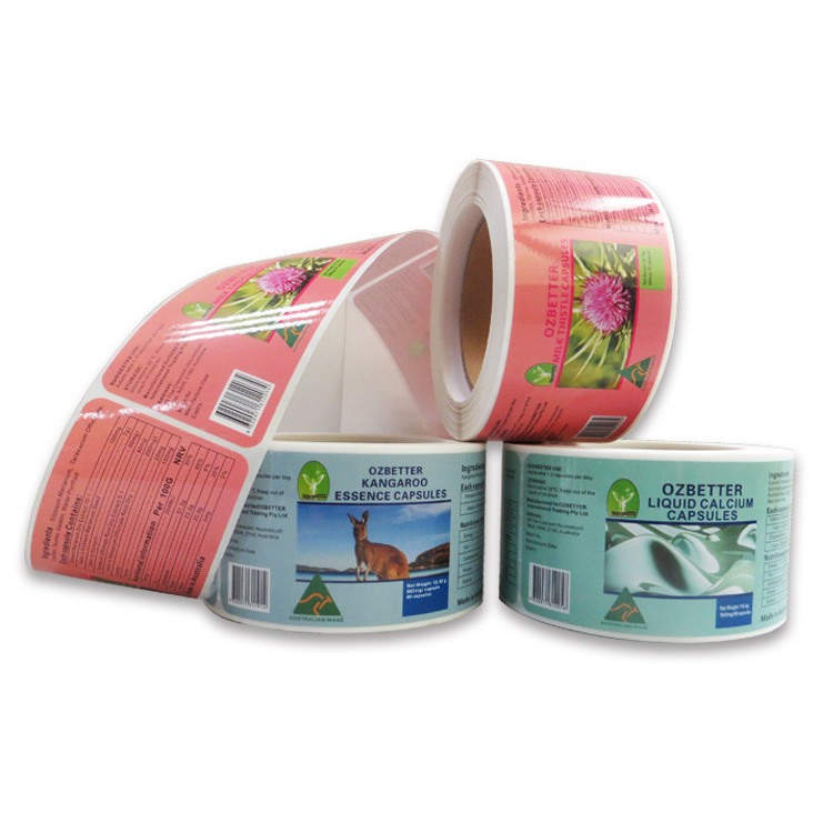 Die Cut Logo Vinyl Self Adhesive Sticker Label For Business Shopping Custom Order