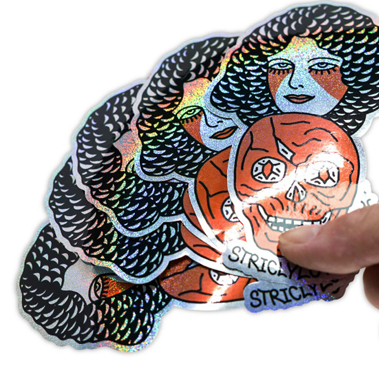 Die Cut Logo Vinyl Self Adhesive Sticker Label For Business Shopping Custom Order