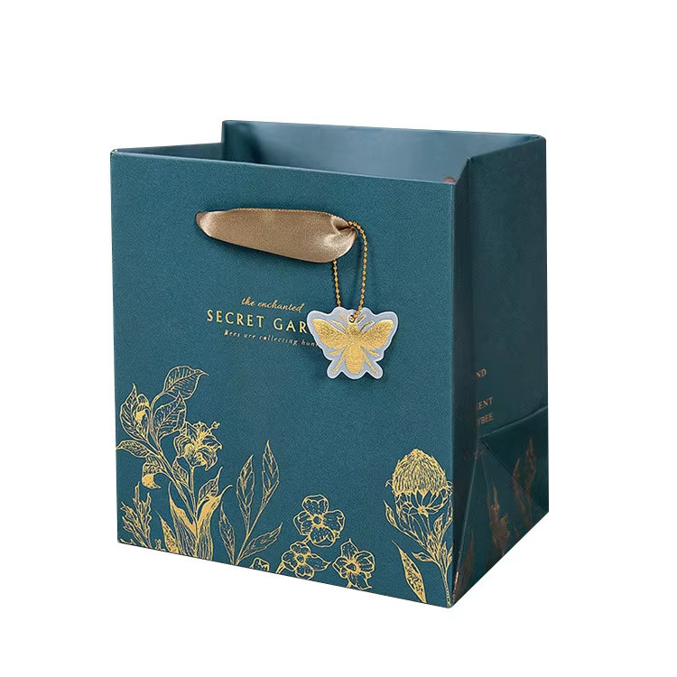 Paper Boutique Jewellery Gift Bag With Handles In White Black Brown And Green