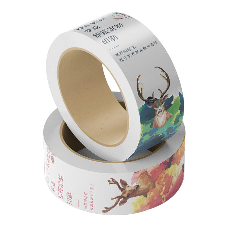 Custom Print CYMK Adhesive Sticker Label Paper Roll For Glass Jars Business Packaging