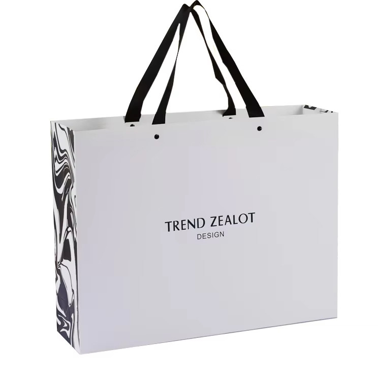 Paper Bag Packaging For Clothes Shoes Custom Logo Printed Luxury Paper Bags