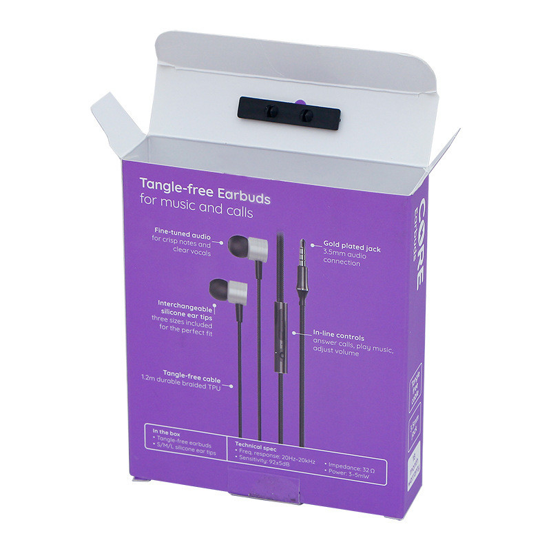 Customized Logo USB Cable Electronics Packaging Box Mobile Charger Packaging Box