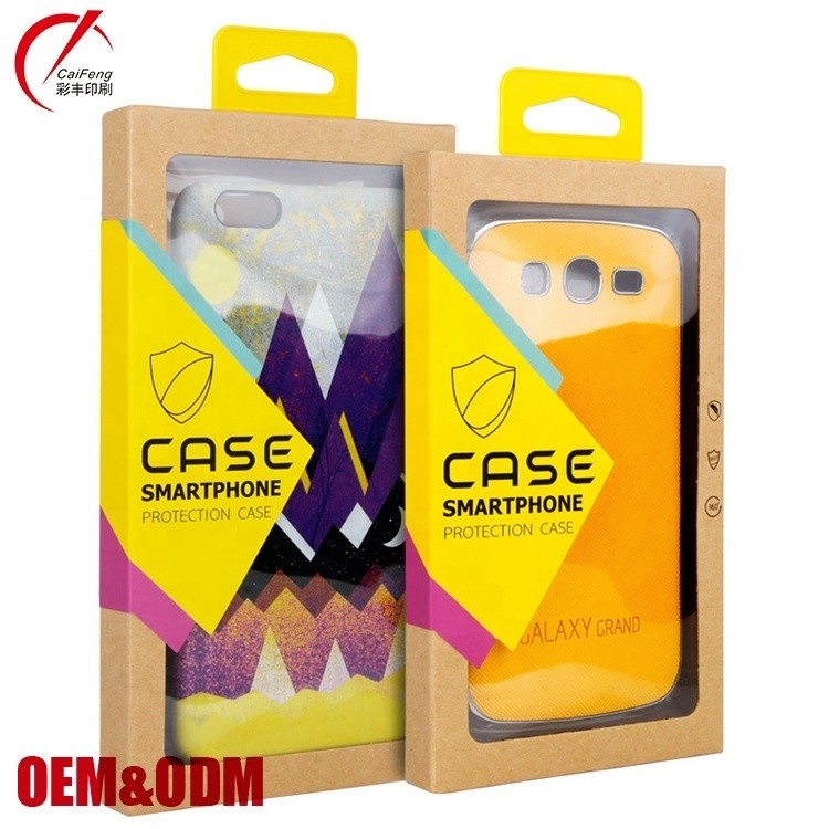 CMYK Electronics Packaging Box Mobile Phone Case Box Packaging With PVC Insert