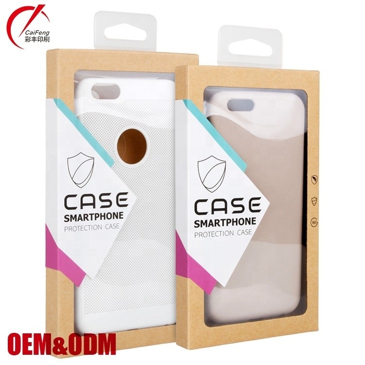 CMYK Electronics Packaging Box Mobile Phone Case Box Packaging With PVC Insert