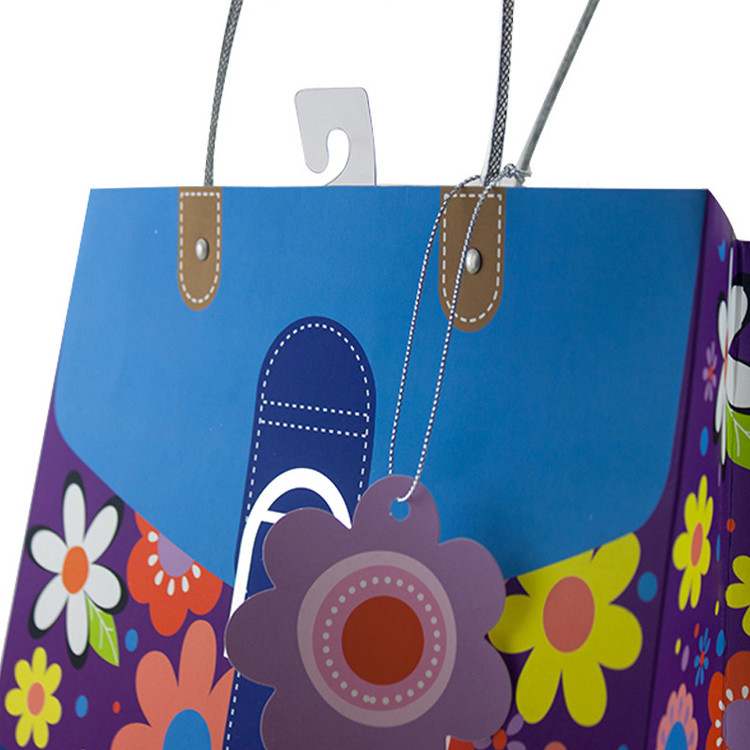 Recyclable Flat Bottom Kraft Paper Bags Custom Logo Grocery Shopping Bag