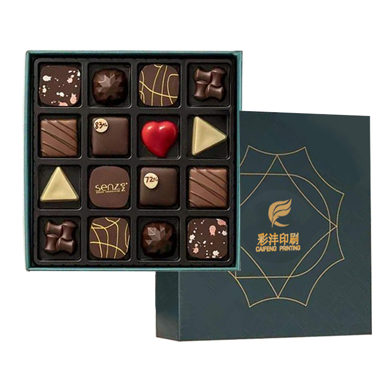 Environmental Custom Order Accepted Empty Chocolate Box with Eco-Friendly Paper Divider