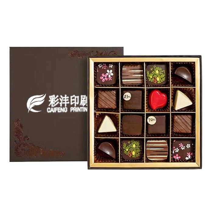 Environmental Custom Order Accepted Empty Chocolate Box with Eco-Friendly Paper Divider