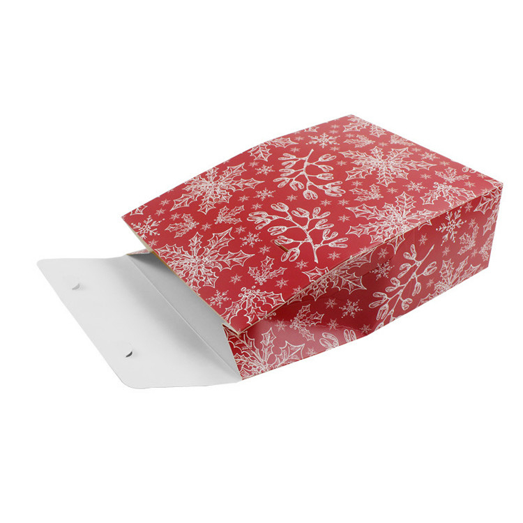 Christmas Die Cut Paper Gift Bags Offset Printing Surface Handling