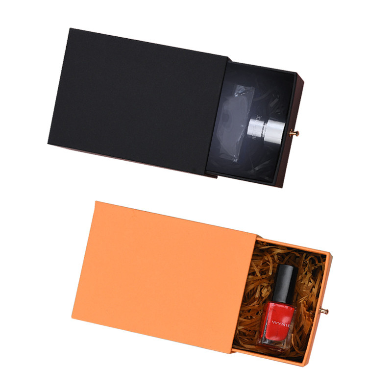 Custom Cosmetic Perfume Cardboard Packing Box with Stamping Logo and CMYK Sliding Drawer