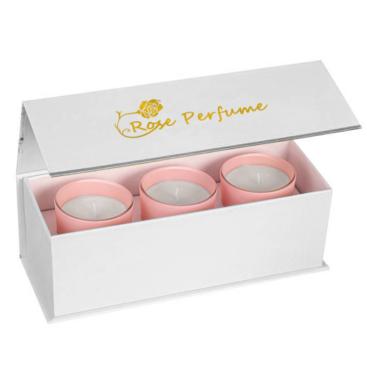 Votive Candles Gift Paper Boxes Set with Custom Shape Luxury Candle Gift Packaging Box