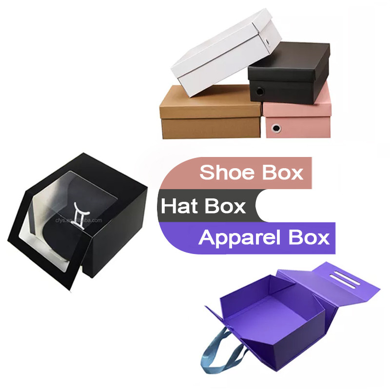 Environmental Material Custom Own Logo Shoe and Clothing Paper Box Flip Hat Display Box