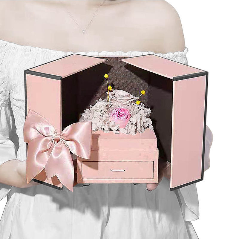 Varnishing Magnetic Magic Cube Double-Door Openning Gift Box for Customized Surprises