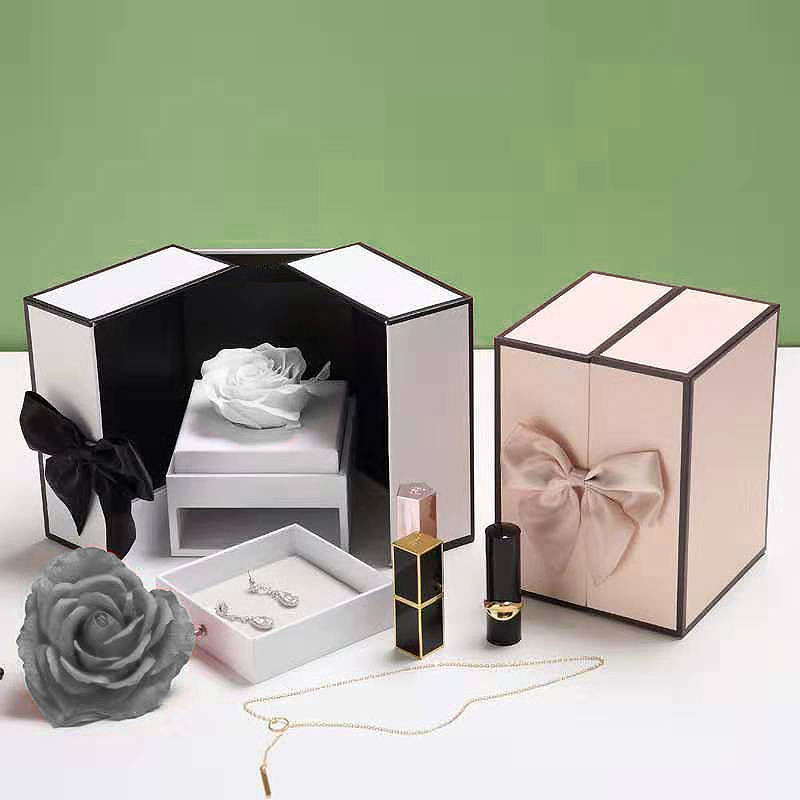 Varnishing Magnetic Magic Cube Double-Door Openning Gift Box for Customized Surprises