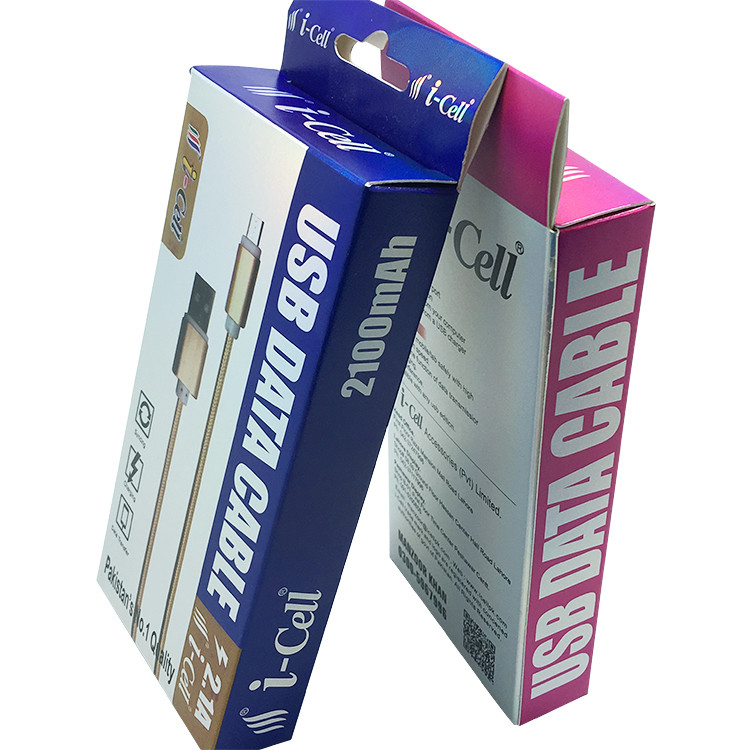 Paperboard Mobile Phone Charger Box Custom Smart Watch Packaging Box