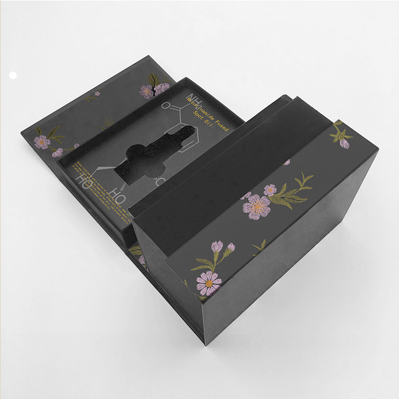 CMYK Printing Luxury Rigid Gift Boxes for Double Door Opening Skin Care Packaging