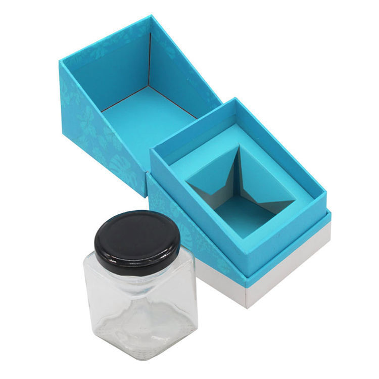 CMYK Custom Luxury Liquid Honey Bottle Packaging Book Shape Box with Cardboard Plug-in
