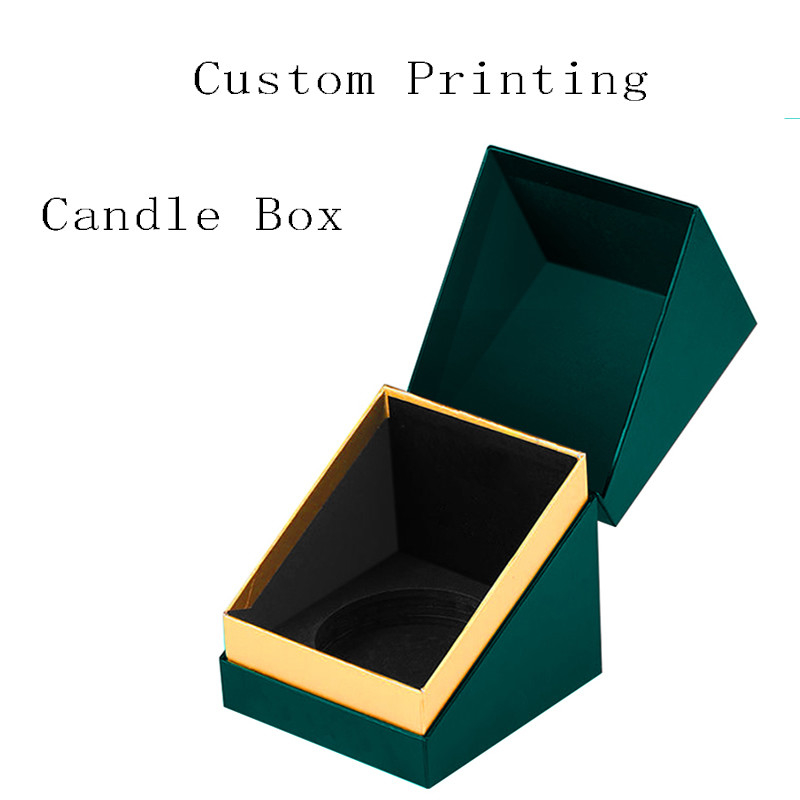 Coated Paper Candle Jar Gift Boxes Custom Logo Luxury Packaging OEM CMYK Empty Paper Box