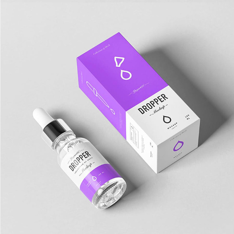 Eco Friendly Cosmetic Packaging Box 30ml Essential Oil Dropper Bottle Packaging Box