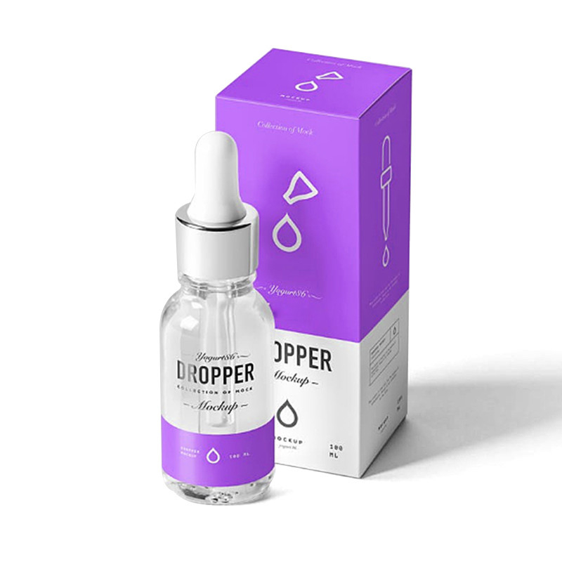 Eco Friendly Cosmetic Packaging Box 30ml Essential Oil Dropper Bottle Packaging Box