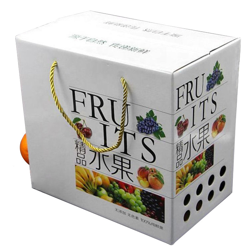 CMYK 4 Color Offset Printing Custom Cardboard Box for Banana Apple Peach Packaging