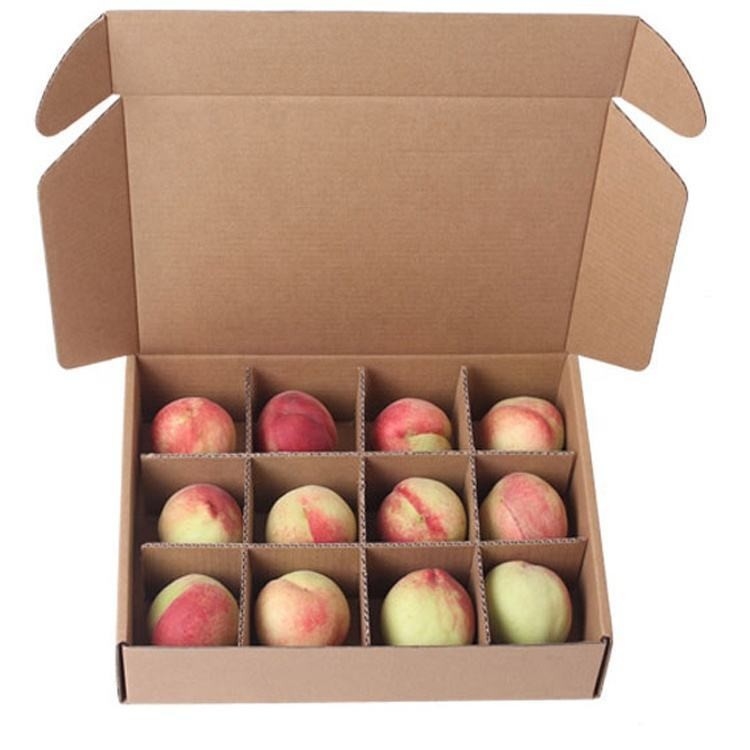 CMYK 4 Color Offset Printing Custom Cardboard Box for Banana Apple Peach Packaging