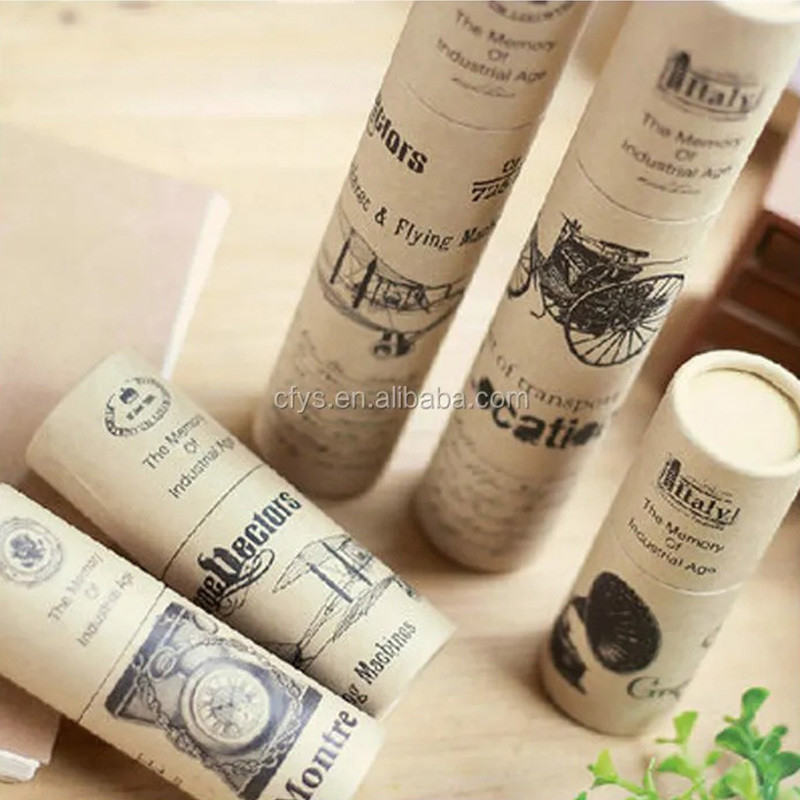 Eco-Friendly Paperboard Cosmetic Canister Cylinder Packaging Box for Childproof Tea Tube