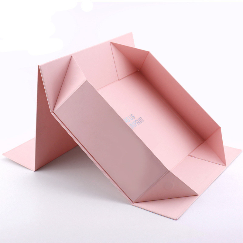 Personalized Rigid Magnetic Foldable Gift Box Cardboard Packaging Box With Ribbon
