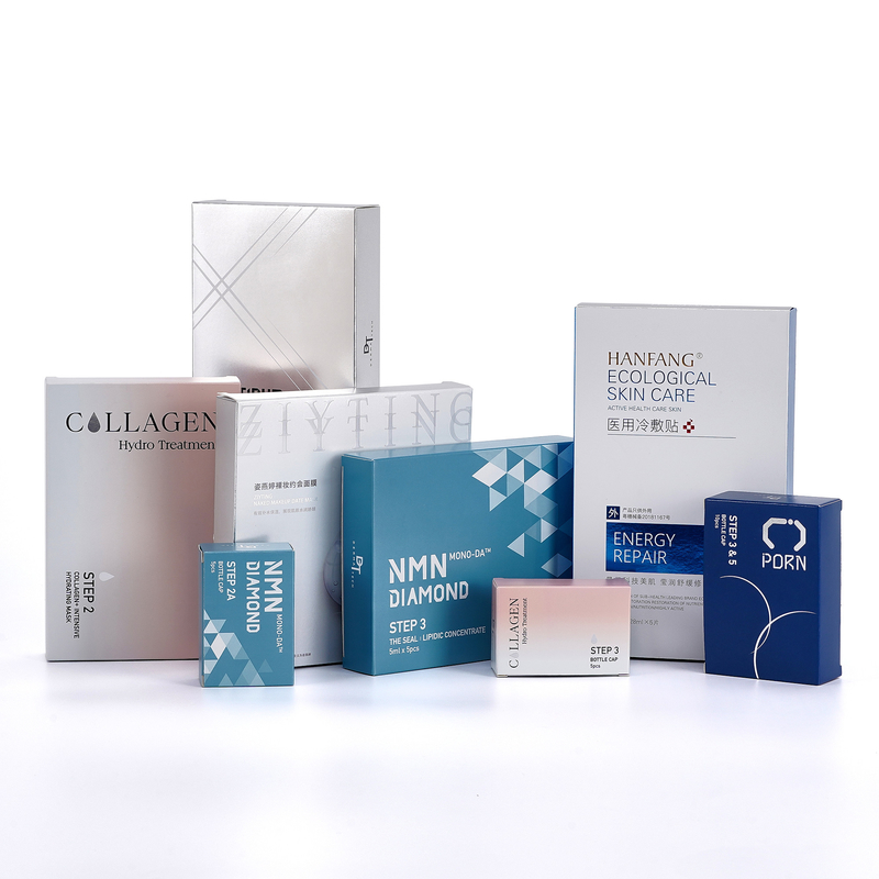 Eye Cream Hand Cream Facial Mask Packaging Box With Hot Stamping Reflective Design